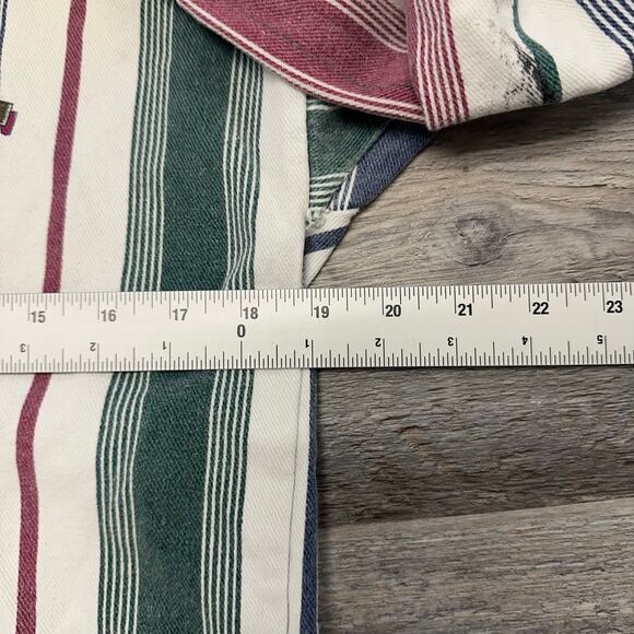 Vintage Bonjour Multicolor Women L Striped Spellout Logo Hoodie Pullover Classic - Picture 5 of 7